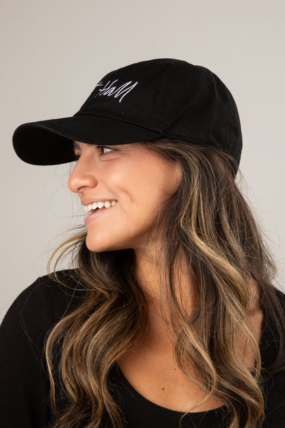 Black East Hall Script Hat