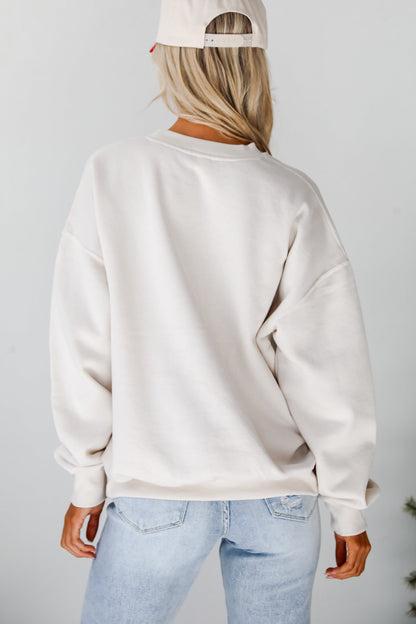 Beige 'Tis The Season To Be Jolly Sweatshirt