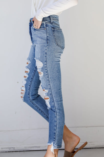 Aurora Distressed Mom Jeans