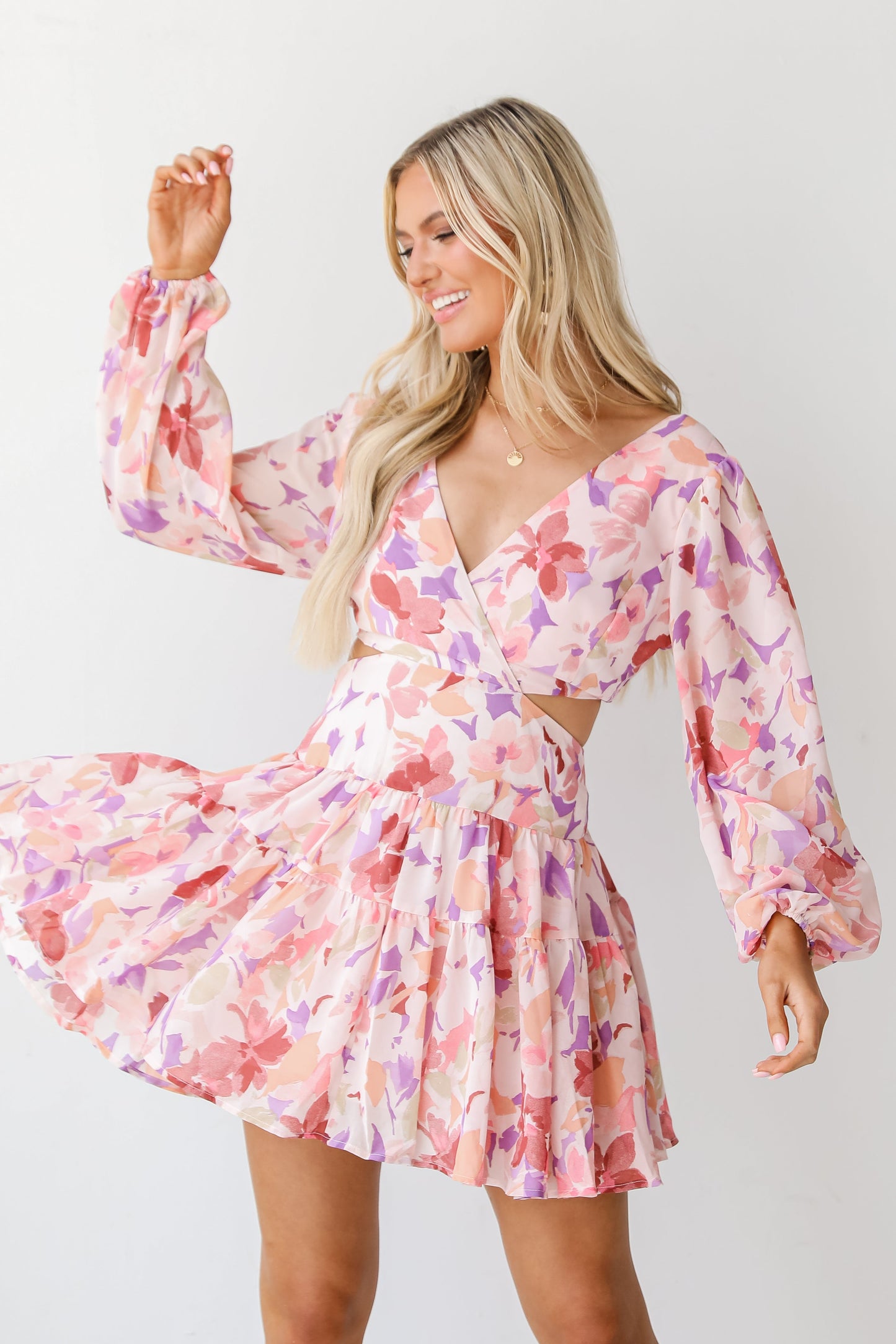Charming Dedication Floral Mini Dress