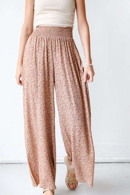 Begin To Bloom Floral Wide Leg Pants