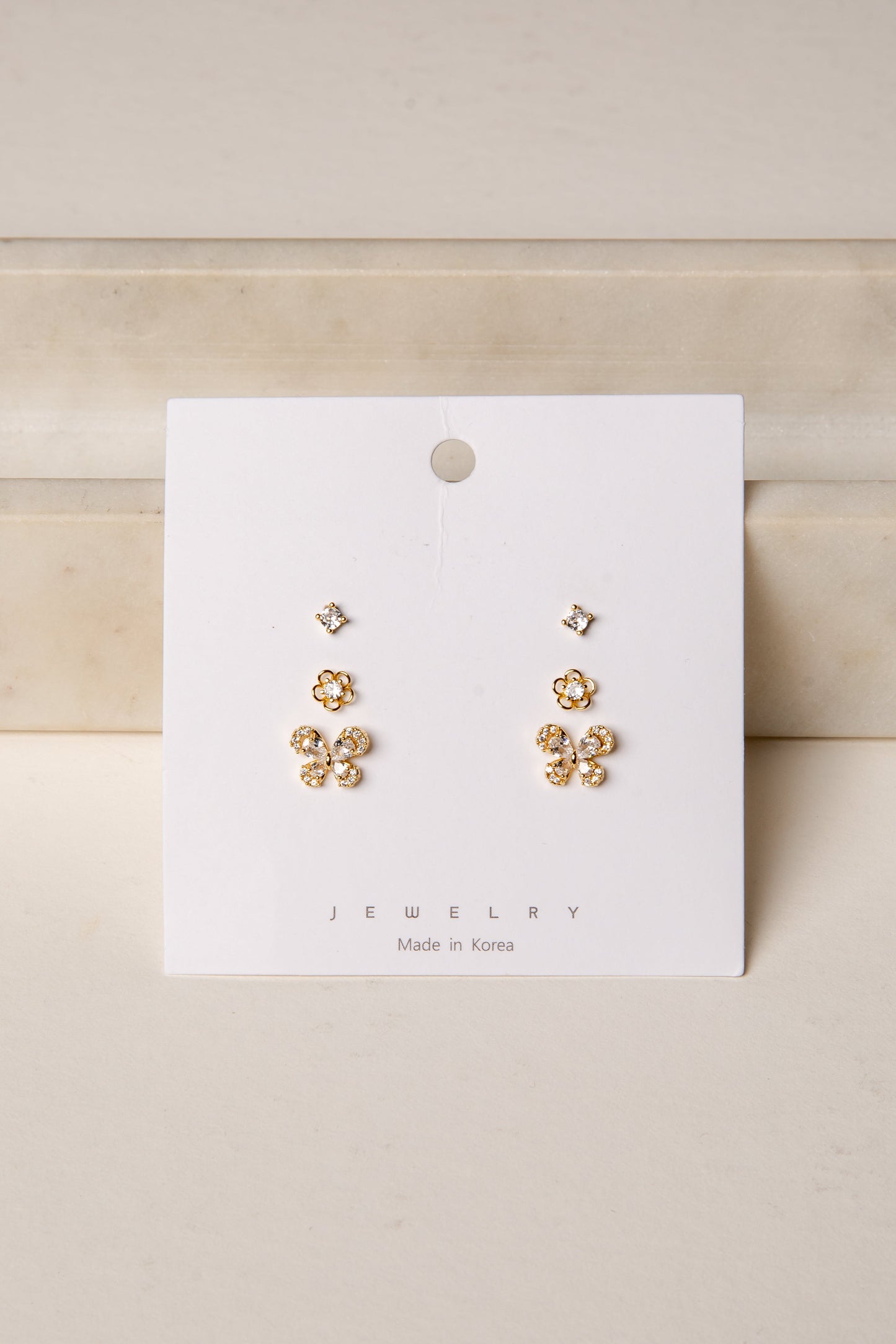 Chelsea Gold Stud Earrings Set