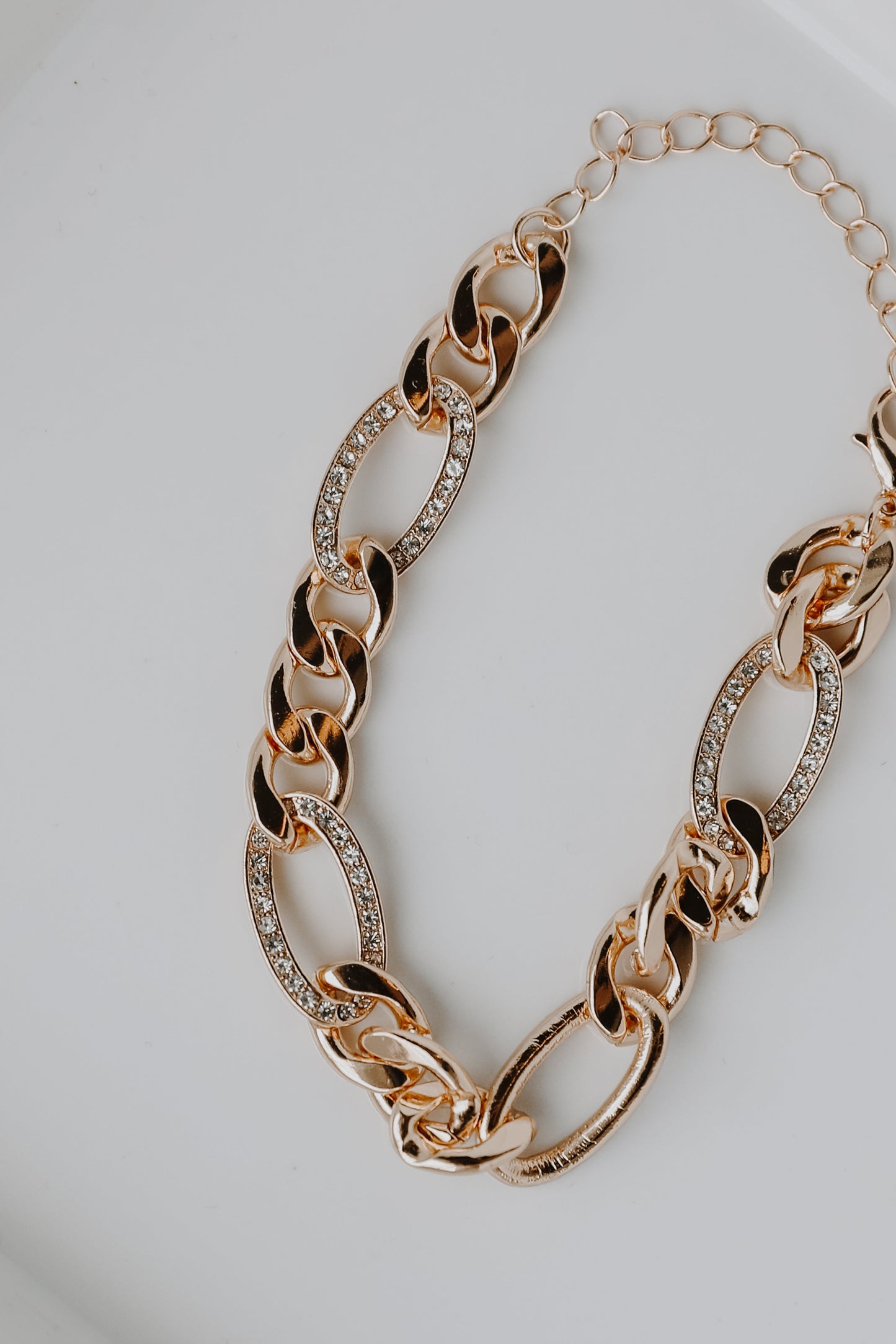 Ariana Gold Rhinestone Chain Bracelet