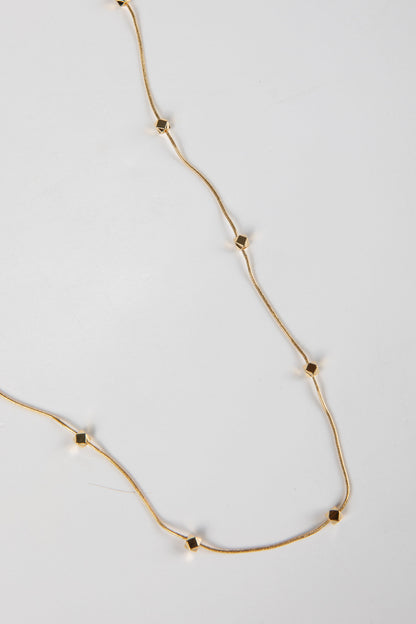 Alyssa Gold Beaded Chain Necklace