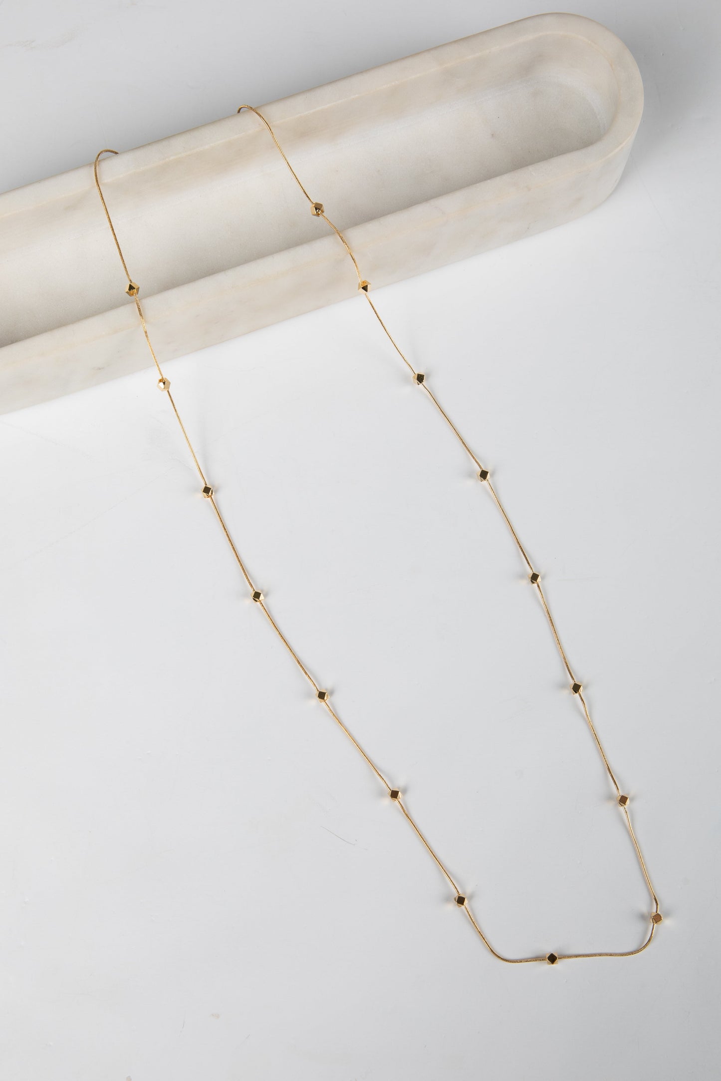 Alyssa Gold Beaded Chain Necklace