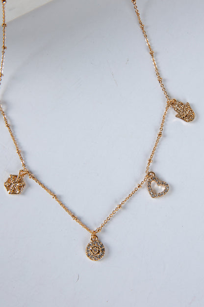 Brittany Gold Charm Necklace