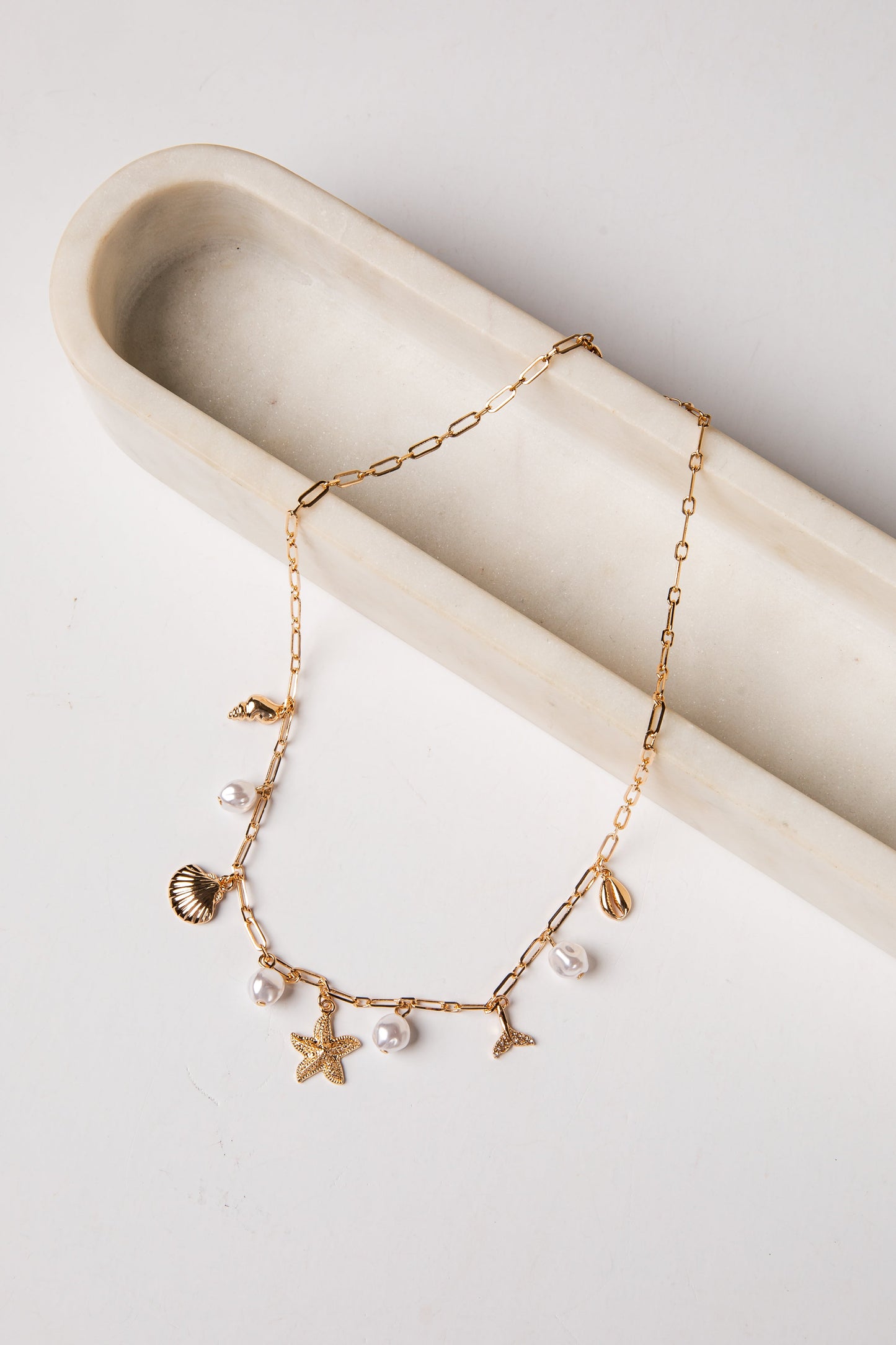 Ashton Coastal Charms Gold Necklace