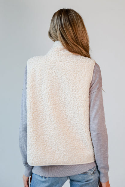 Amazing Comfort Ivory Sherpa Vest