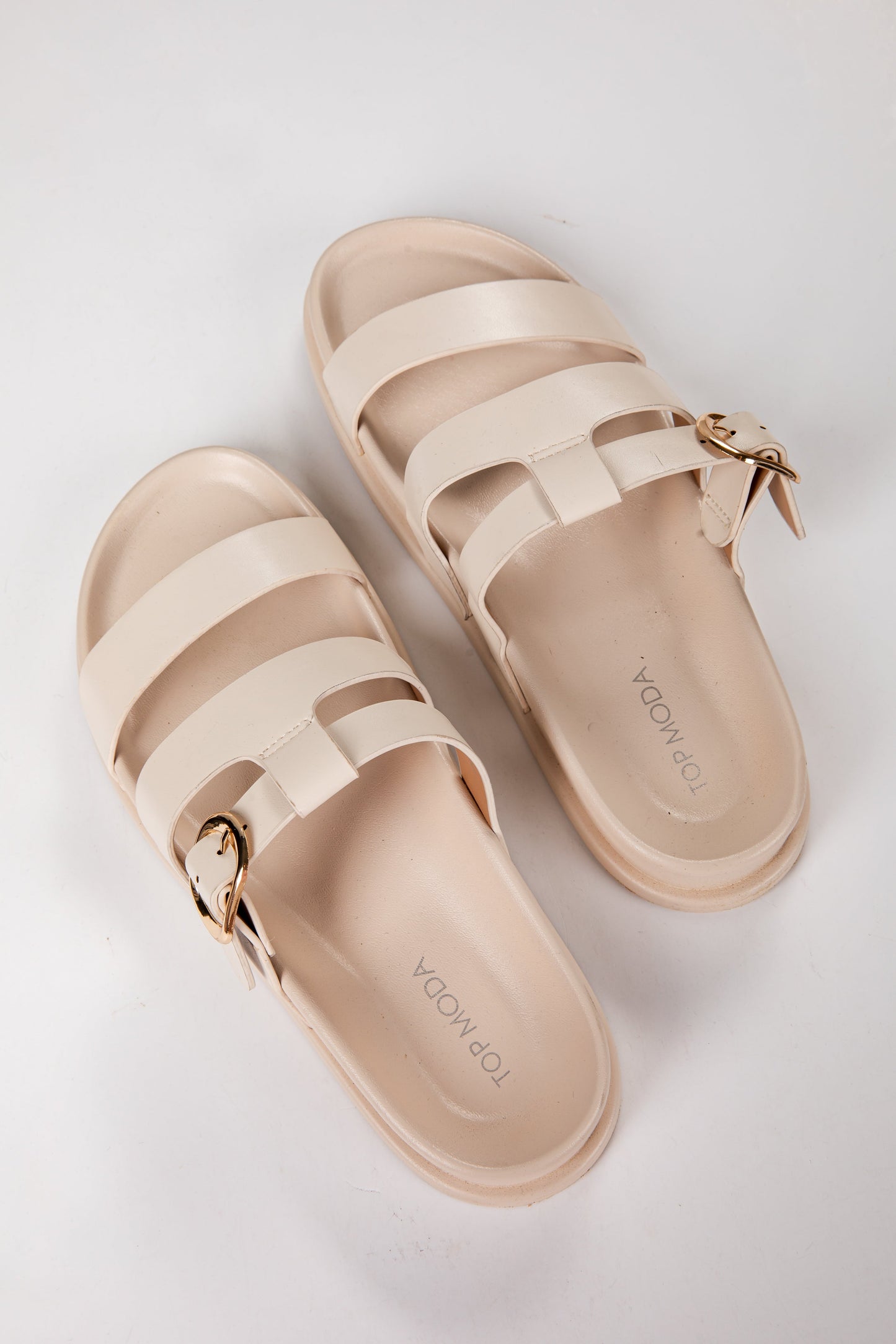 Drift Away Ivory Strap Sandals