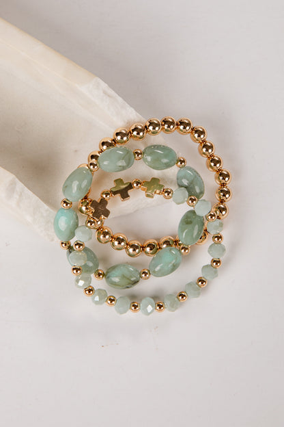 Brighton Mint Beaded Bracelet Set