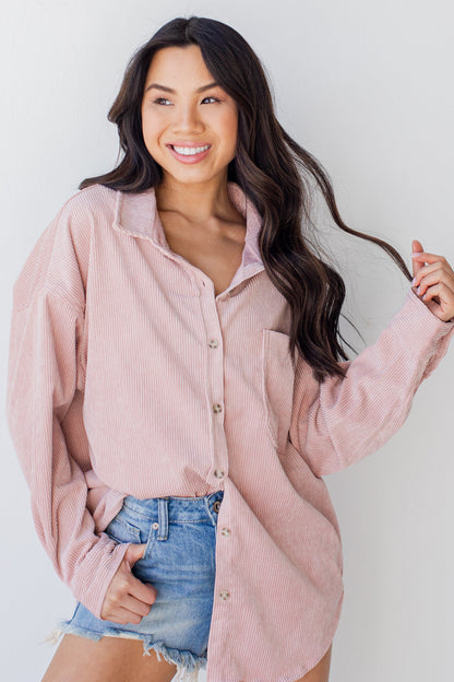 Choose Your Vibe Corduroy Shacket