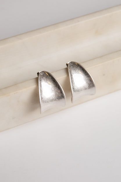 Amber Silver Statement Drop Earrings