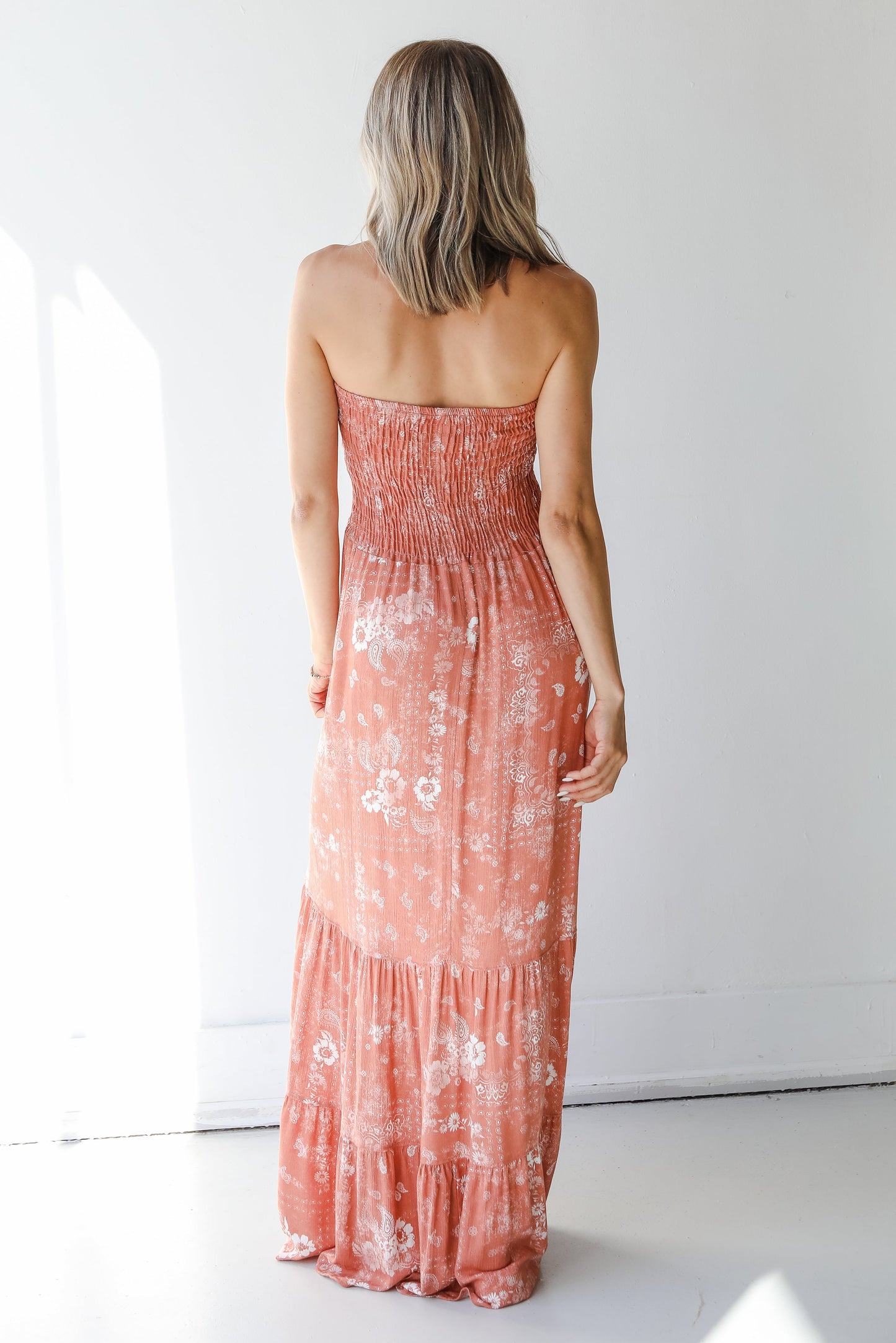 Blooming Beauty Strapless Maxi Dress