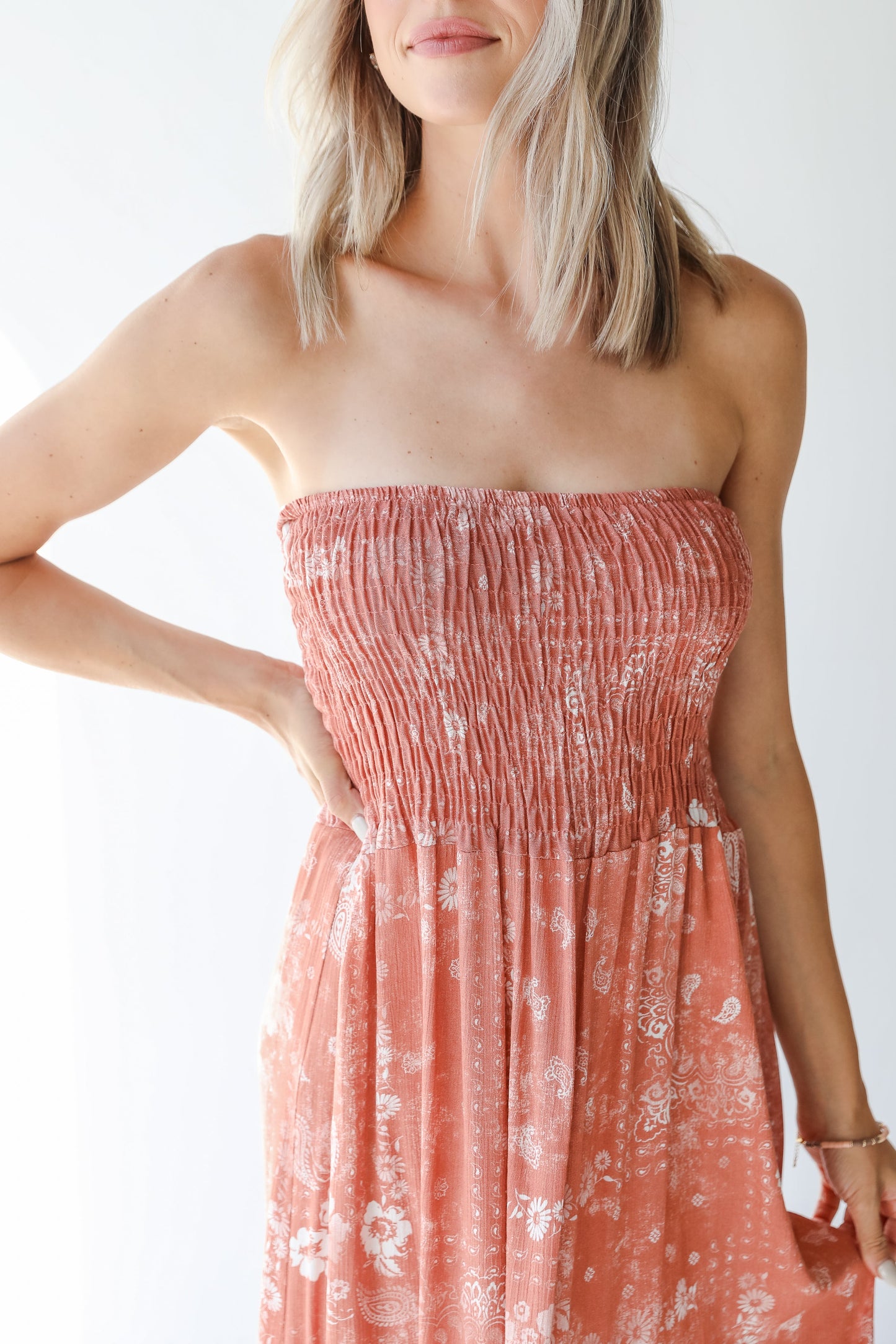 Blooming Beauty Strapless Maxi Dress