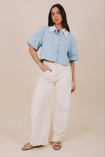 Delicate Denim Top
